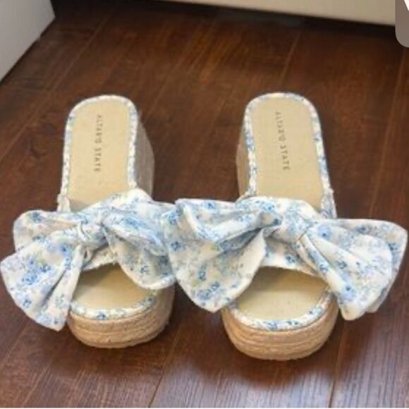 Altar'd State Light Blue Espadrille Slides - Picture 3 of 7